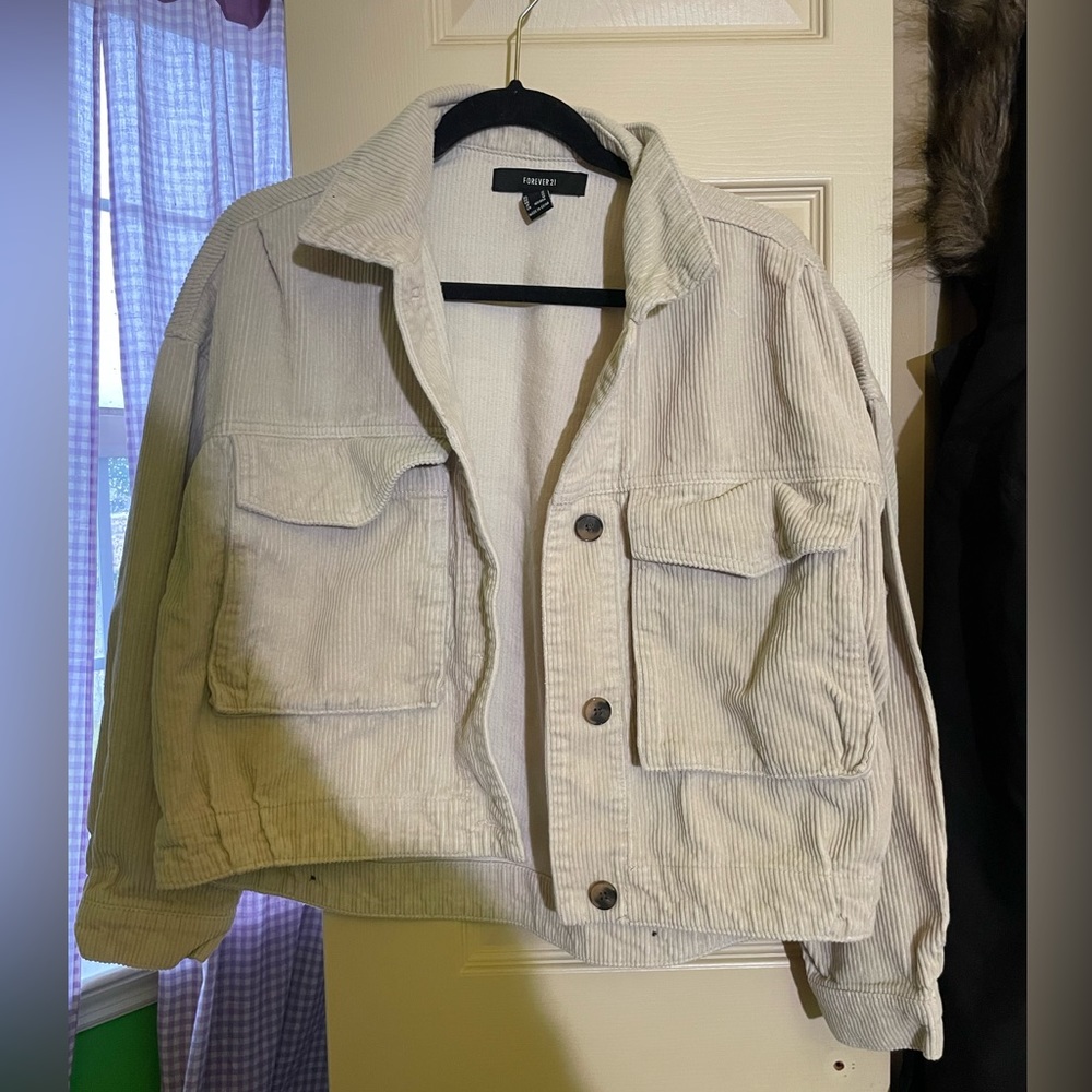 Forever 21 Tan Corduroy Jacket Size Medium
